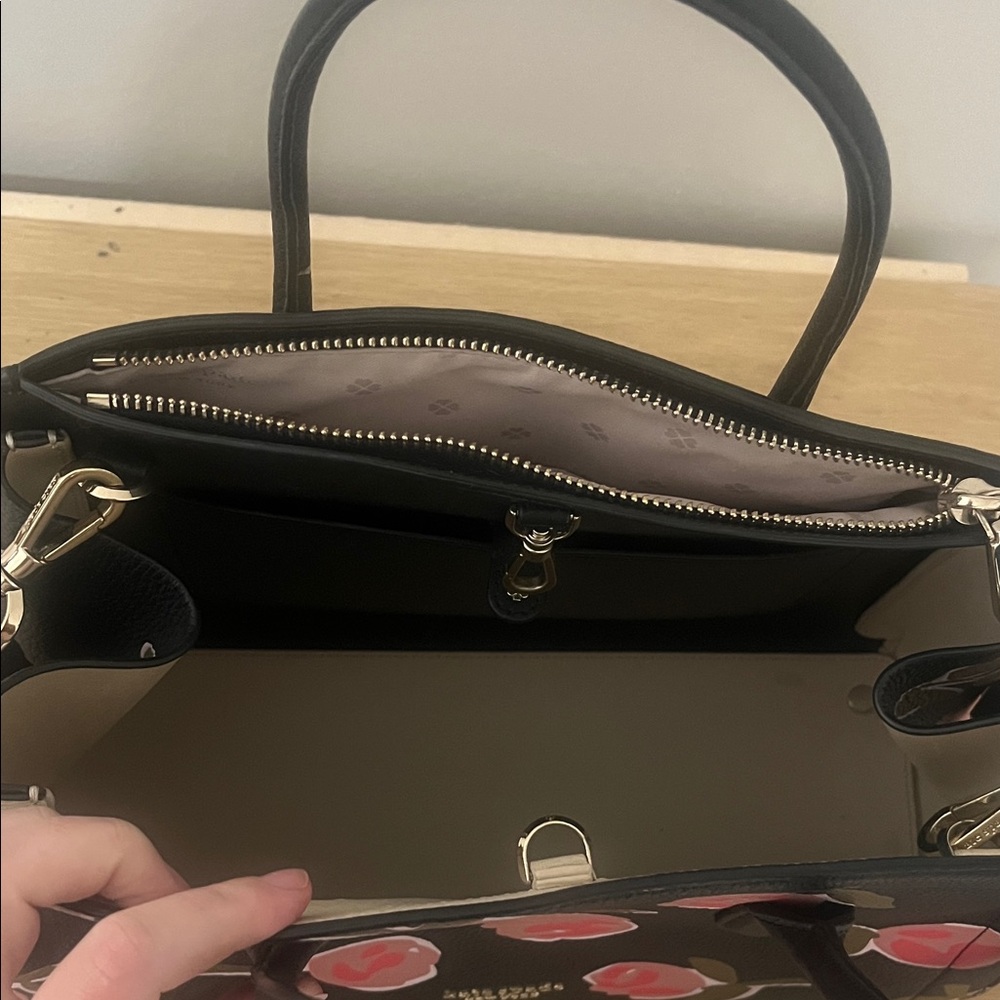 Kate Spade Black and Pink Floral Satchel - Picture 2 of 5